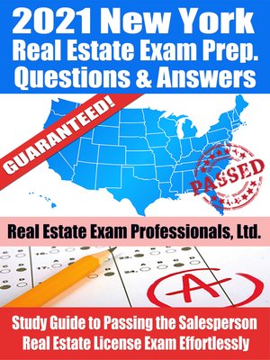 cover image of 2021 New York Real Estate Exam Prep Questions & Answers